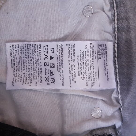 Levi Strauss Signature S26 34x30 Gray Men's Skinny Jeans - Picture 7 of 14